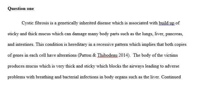  Describe and discuss one genetically linked reproductive health issue and blood disorder in terms of detection