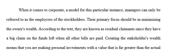 Describe how management might decide whether to focus on short term or long term goals