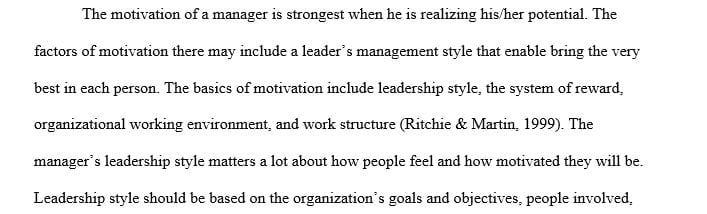 Describes the different ways managers may be motivated and how these motivations align with an organization's goals.