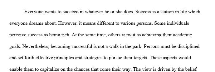 Determine psychological principles of success using major theories of learning