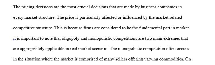 Determine the importance of predicting the pricing strategies of rival firms in an industry