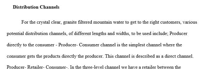 Determine the potential product distribution channels