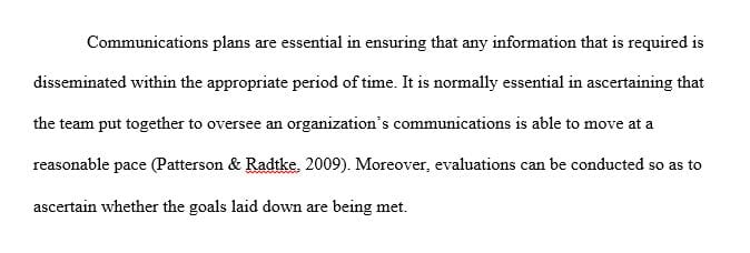 Develop Communication and Stakeholder Plans
