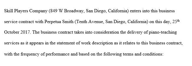 Drafting a Simple Contract