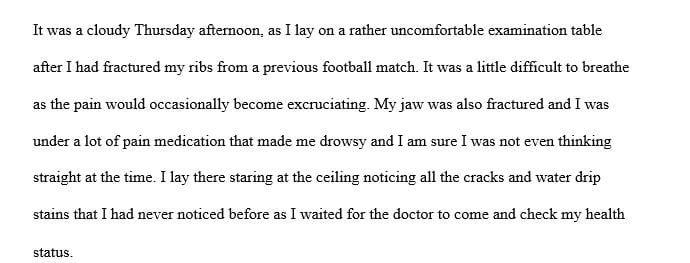 English writing for a Personal Narrative