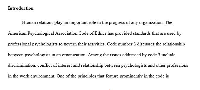 Evaluate one of the enforceable standards in the Ethics Code