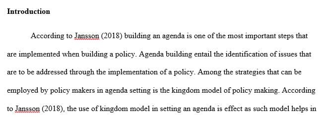 Evaluate the accuracy of the Kingdon model of policymaking.