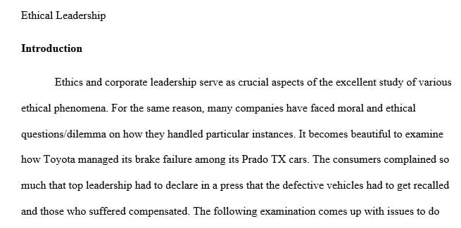 Explain the primary ethical challenge facing corporate leadership