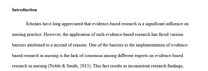 Explain the reasons why there's such delay to implement evidence-based research into nursing practice