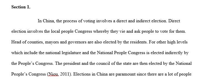 Explain the relationship between representatives and voters in your home country