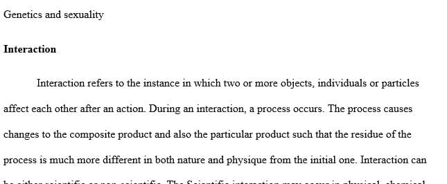 Explain what an interaction of genes and the environment is and give a unique example.