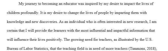 Explain why you would categorize that influential school leader as either a teacher or an educator.
