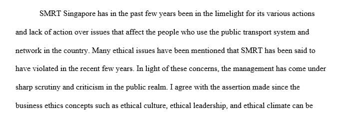 Help with an ethics and governance argumentative essay on Singapore context