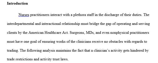 How does restraint of trade apply to NP practice limitations