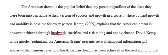 How has the media changed the American Dream