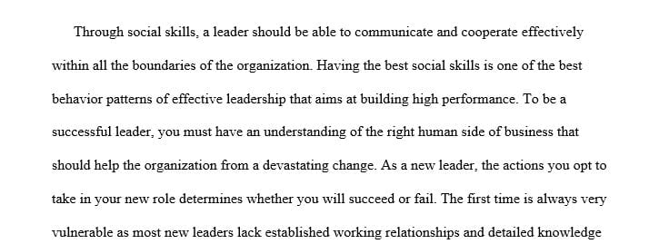 How important to your enduring success in the job are your early efforts in a new leadership role