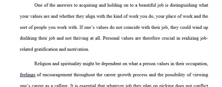 How is information about personal values used in career counseling 