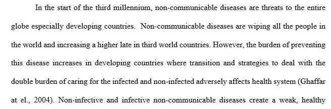 How is the transition from communicable to non communicable diseases a major cause of morbidity and mortality