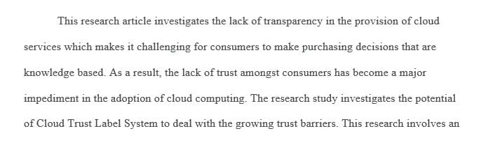 Identify a recent research article that deals with Cloud Security that reflects use of an experimental design approach.