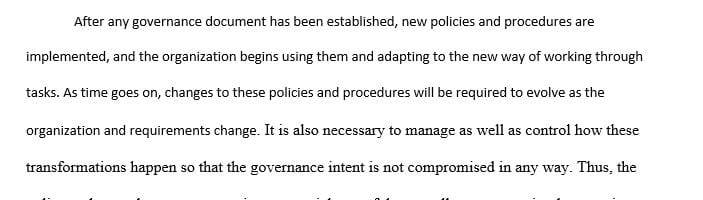 Identify the types of changes to policies and procedures this section of the manual will cover.