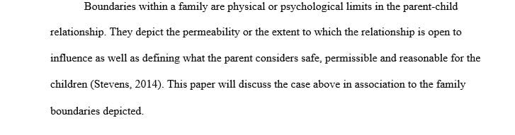 Identify which boundary is best described by each family in the scenario above.