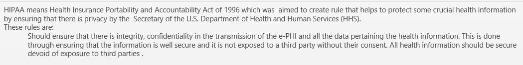 Imagine you have been selected to participate in a prestigious internship in a health care organization