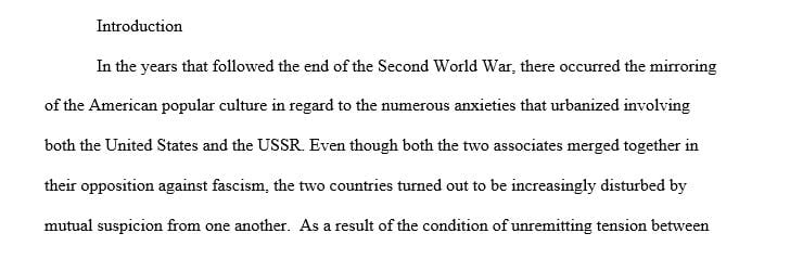 Impact of Cold War Ideology on Popular Culture in the 1950s