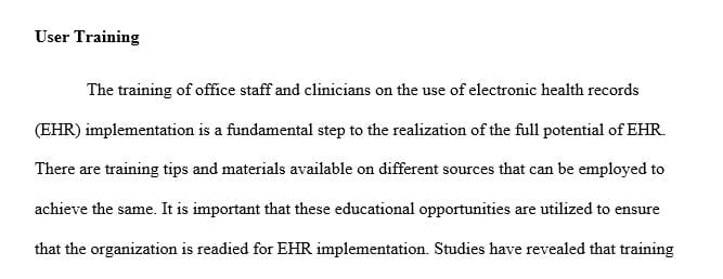 Interview an executive of a healthcare facility that has implemented an electronic medical record system