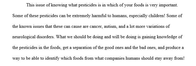 Know what pesticides are inside which of your foods and the effects that they have on you.