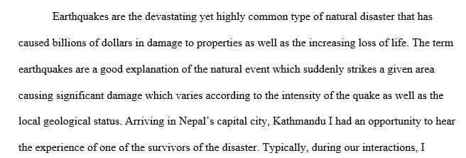 Learned about different disasters that have affected communities around the world.