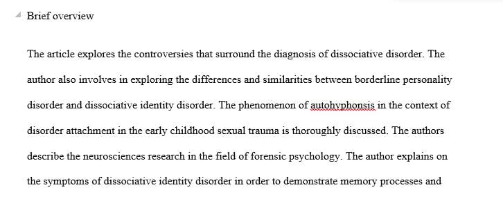 Locate a research study related to forensic psychology.