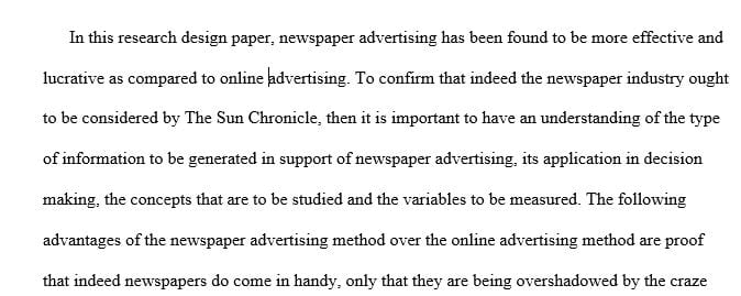 Modest advertising and promotions through the local newspaper