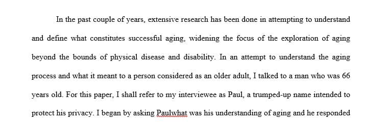 Older Adult Development Interview 450 words