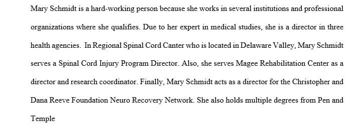 Ppt on mary schmidt tell about her work and position at magee