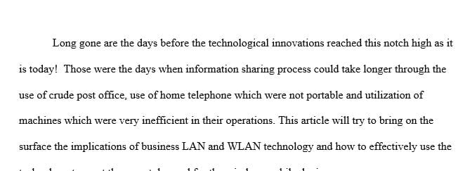 Prepare a LAN and WLAN for the increasing bandwidth demands of mobile wireless devices