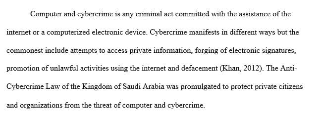 Prepare a set of emergency contacts for use in your organization related to the reporting of computer and cybercrimes.