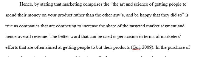 Principles of Marketing Module 1 Discussion