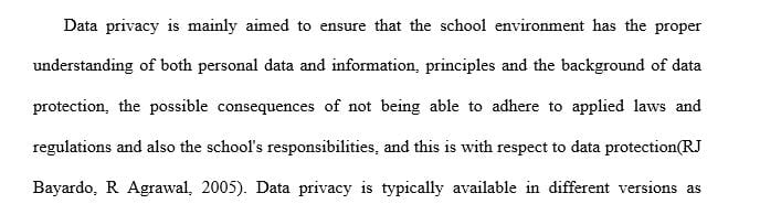 Public School District Data Protection and Security Training 