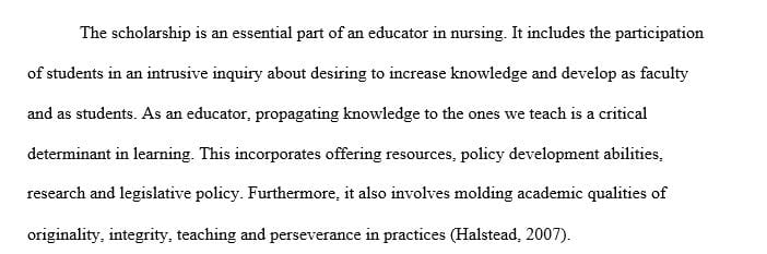 Reflect on Competency 7 -Engage in Scholarship and the associated behaviors