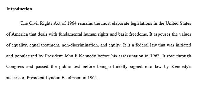 Research Title VII of the Civil Rights Act of 1964 and discuss why it is so significant