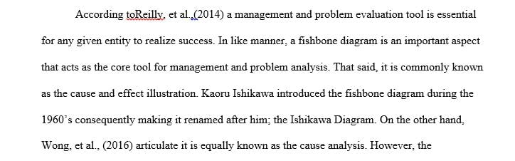 Research and explain the Fish Bone tool and how it can be used in the project management process
