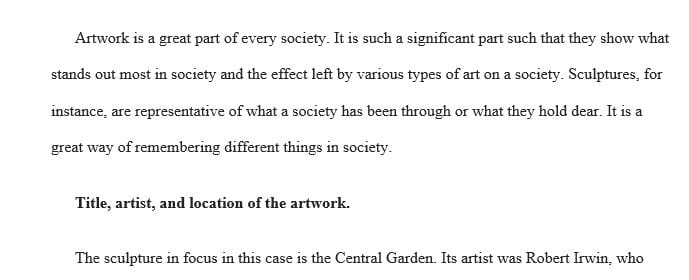 Select a public sculpture that interests you