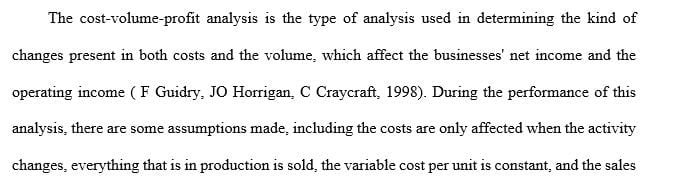 Show effect on revenues and profitability based on stated assumptions.