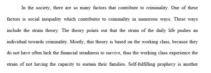 Spend two (2) pages explaining the “culture of criminals” with specific emphasis on the issues