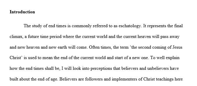 The End of Times Research Report