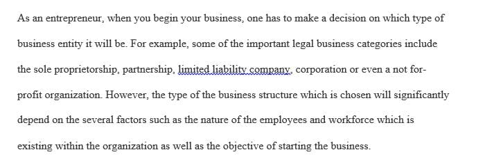 The importance of the appropriate legal business categories and financial statements as a key management tool
