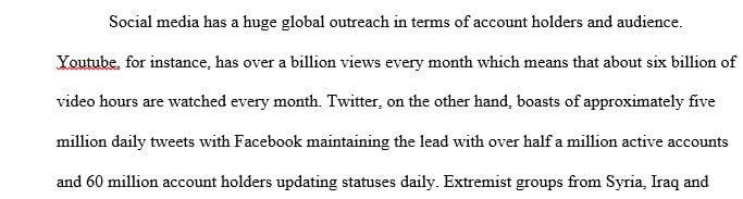 The roles social media and the Internet play in helping to increase the terror threat within the United States