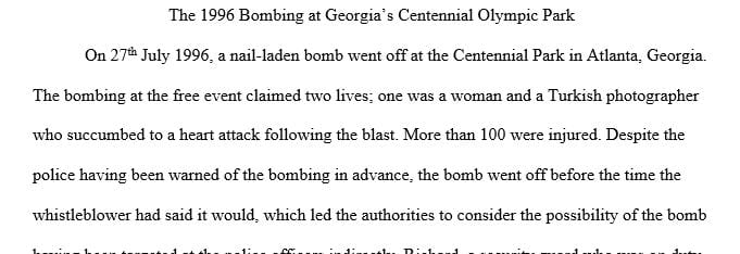 The two terrorist events that are selected must have occurred at least five years apart