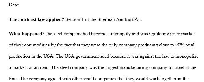 This assignment is just to summary the case listed and provide your opinion whether you agree or not 
