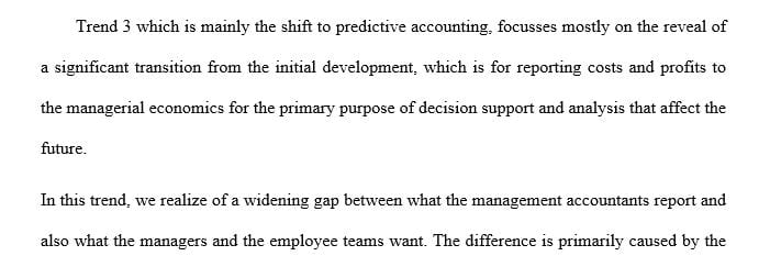 Trends in Management Accounting